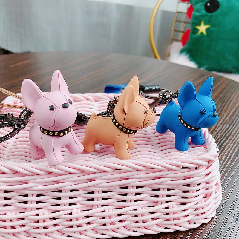 Punk Cute Pokemon Bulldog Keyring Pet Dog Keychain Women Men Car Bag Charm Trinket Couples Car Key Ring Key Chain Jewelry Gift Key Chains Aliexpress
