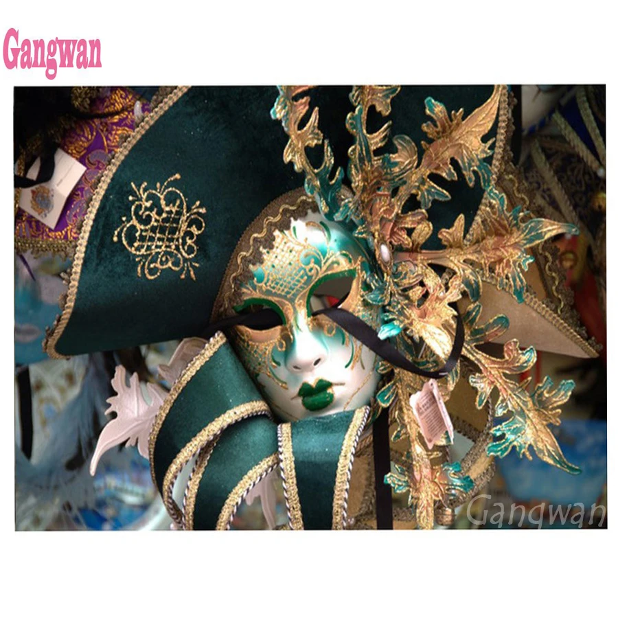 Carnival decor Diamond Embroidery woman mask 5D DIY Painting Accessories Cross Stitch kit Full Drill Rhinestone Mosaic | Дом и сад