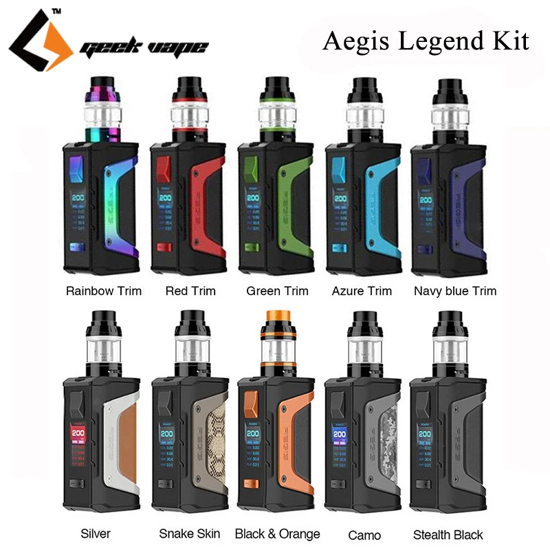 Original Geekvape Aegis leyenda Kit de Aegis leyenda caja Mod Vape 200W con Aero de malla de Sub Ohm tanque E cigarrillos leyenda Aero Kit malla