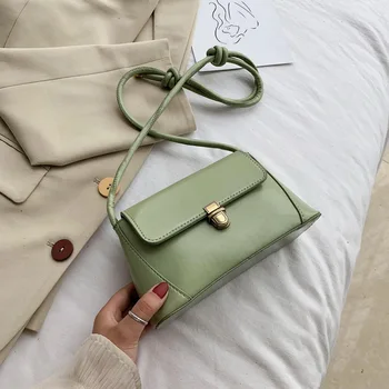 

2020 new female bag fresh and cold wind simple armpit baguette female niche design retro portable armpit version shoulder bag