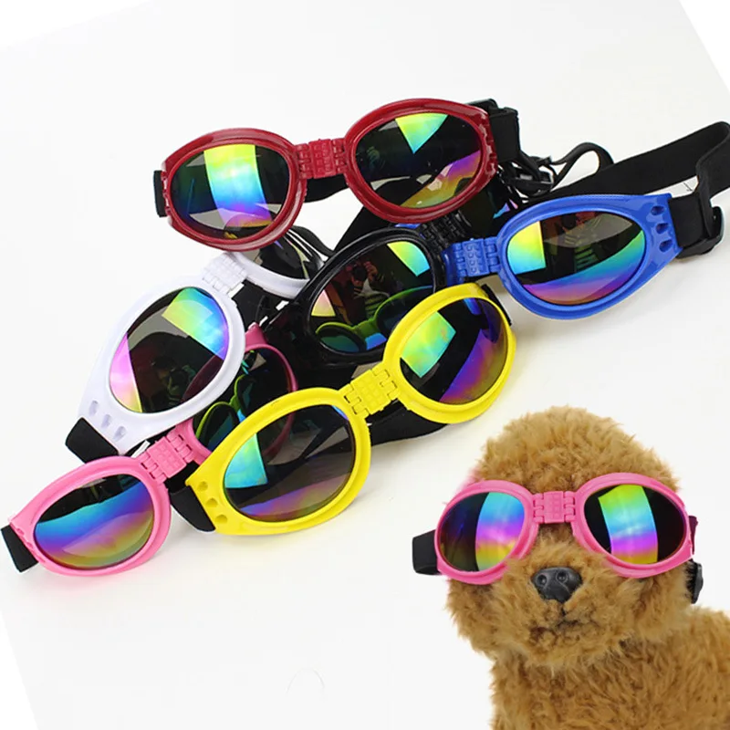 

6 Colors Foldable Pet Dog Glasses Medium Large Dog Pet Glasses Pet Eyewear Waterproof Dog Protection Goggles UV Sunglasses