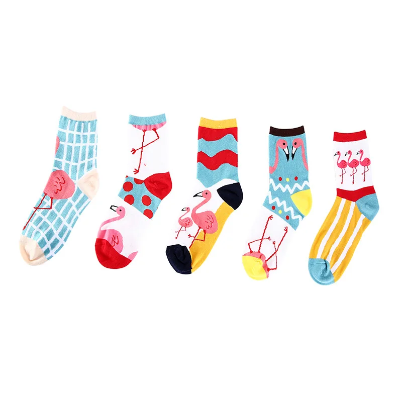 

Europe and the United States Explosion Models Autumn And Winter Models Cartoon Female Cotton Tube Socks Cats Code Cotton Socks