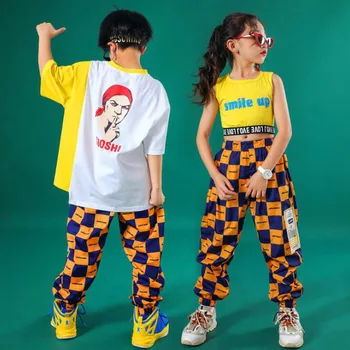 

Children Ballroom Pants Sweatshirt TShirt Hip Hop Clothing Outfits Jazz Dance Costumes Girls Ballroom Dancing Stage wear Clothes