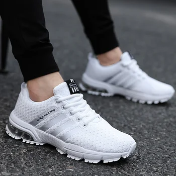 

New Men Shoes Casual White Sneakers Mens Trainers Air Cushion Men Tenis Masculino Adulto Sneakers Leisure Blue Shoes Men