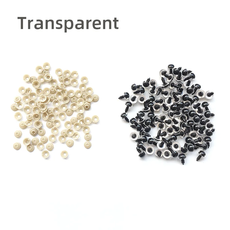 100pcs 8/10/12/mm Mix Color Plastic Safety Eyes Crafts Animal Bear DIY Dolls Puppet Accessories Stuffed Toys with Washer 7