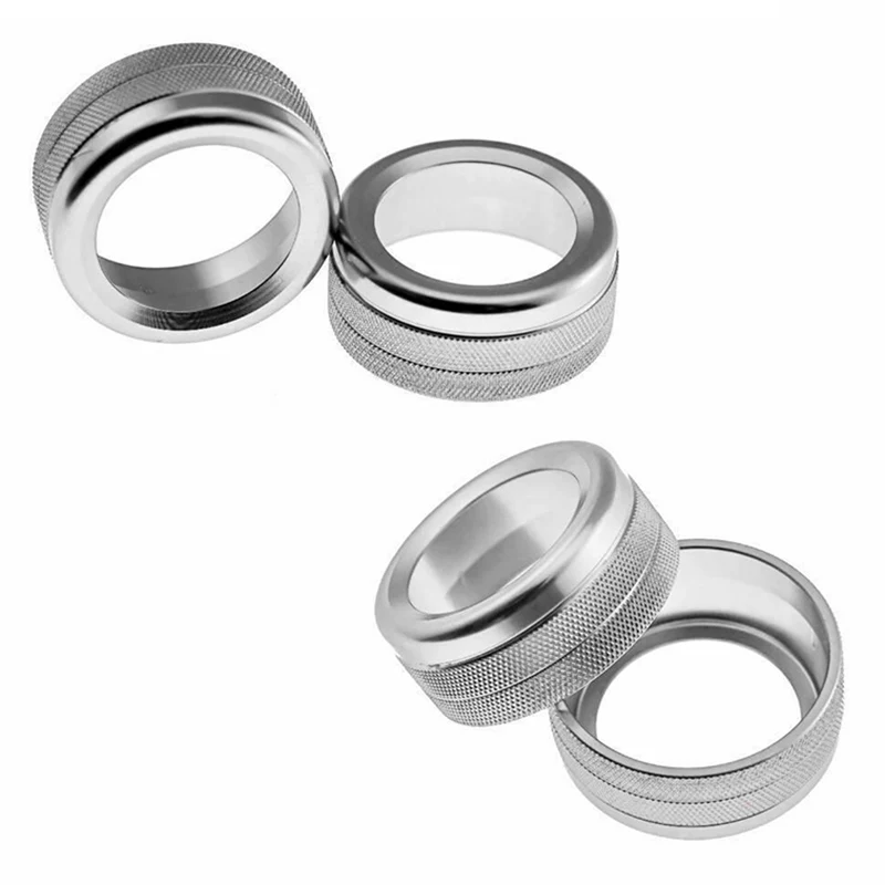 2-Pk Серебристый Хром объем Ручка регулятора для радиоприемника Крышка для Porsche Cayenne 911 Macan Boxter 718