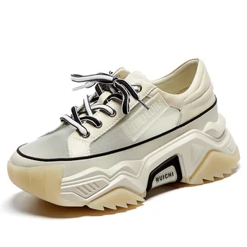 

Mobetty New Thick Bottom Breathable Mesh Casual Sneakers Transparent Flat Platform Sport Women Shoes Zapatillas mujer кроссовки