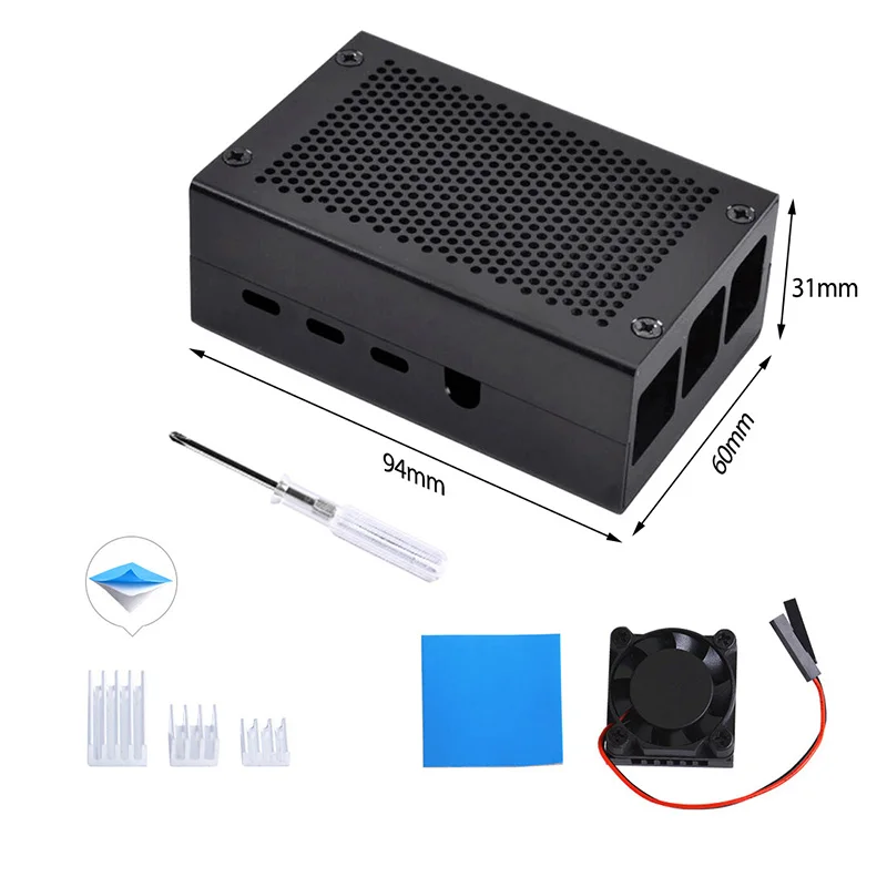 Günstige Original 4GB RAM Raspberry Pi 4 Modell B DIY Kit Pi 4B mit Lüfter + Kühlkörper + power Adapter + Fall Box + 32GB Micro SD + HDMI Kabel