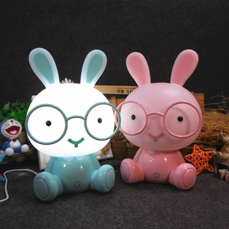 Modern Cartoon Table Lamp Kids Room Bedside Lamp Glasses Rabbit Led USB Table Light Christmas Gift Touch Switch Decor Luminaire Modern Cartoon Table Lamp Kids Room Bedside Lamp Glasses Rabbit Led USB Table Light Christmas Gift Touch Switch Decor Luminaire