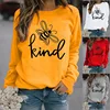 Bee Kind Printed Hoodies Women Fleece Long Sleeve O Neck Loose Sweatshirt Girls Women Hoodie Pullovers    Winter ► Photo 1/6
