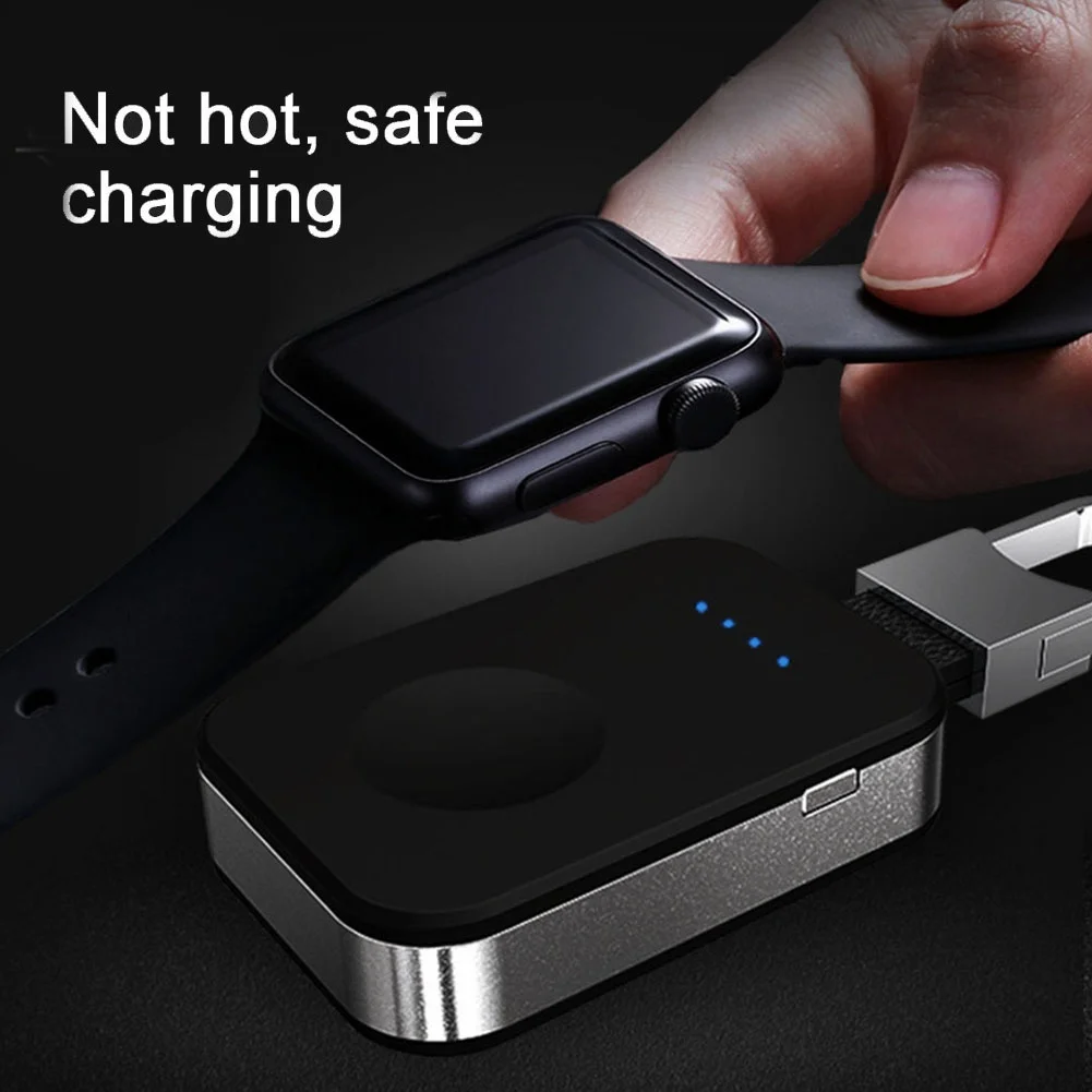 950 мАч Мини Apple iWatch мобильное зарядное устройство портативный брелок беспроводное быстрое зарядное устройство для Apple Watch 1/2/3/4