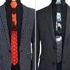 7 Colors Mirror Acrylic Men Slim Blue Necktie Glossy Hexagonal Plaid Bling Red Tie Silk for Wedding Party Business Gift ► Photo 2/6
