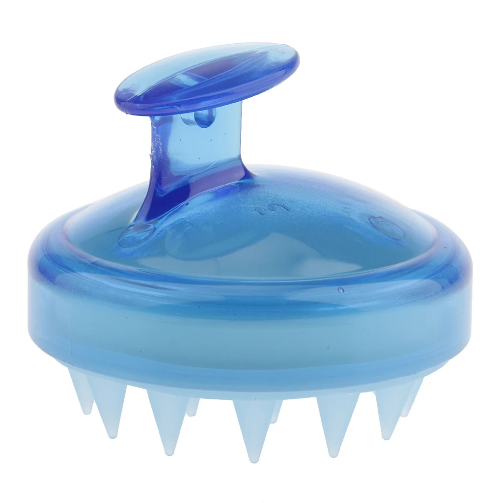 2pcs Soft Silicone Shampoo Scalp Shower Hairbrush Hair Washing Exfoliating Massager Massage Brush Comb for Men Women Red Blue