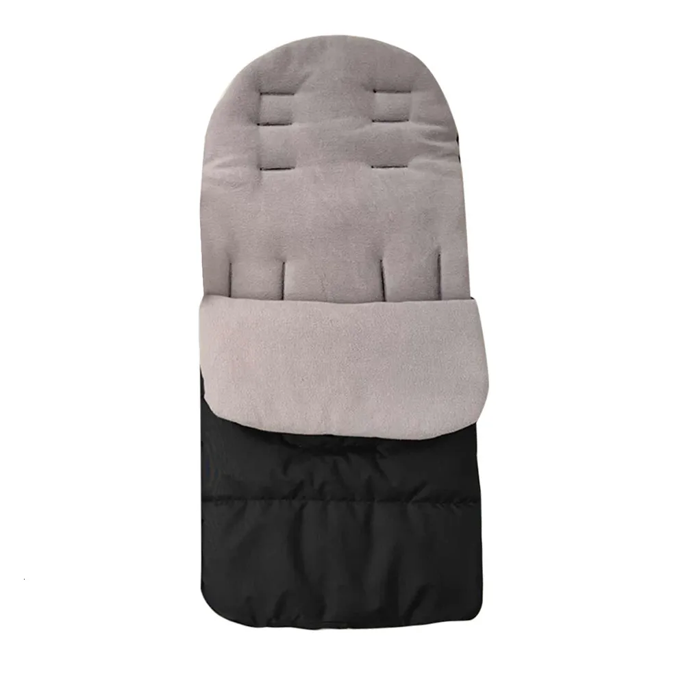 2 способа новорожденный младенец коврик для детской коляски сиденье и спальный мешок коляска спальный мешок сохраняющий тепло флис зимний Пеленальный спальный мешок - Цвет: GY