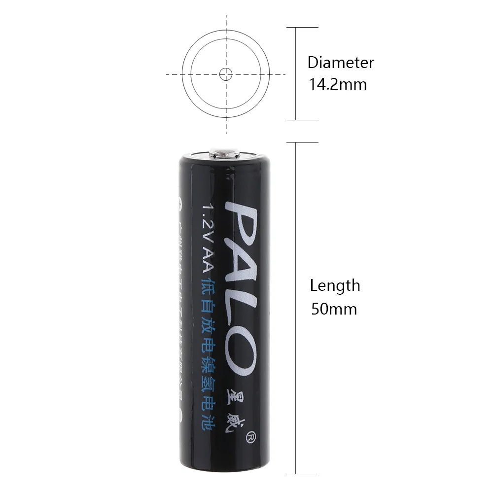 PALO 8 шт. 1,2 в Ni-MH aa AA Аккумуляторы+ 8 шт. 1,2 в aaa AAA перезаряжаемые батареи+ умный Интеллектуальный USB зарядное устройство