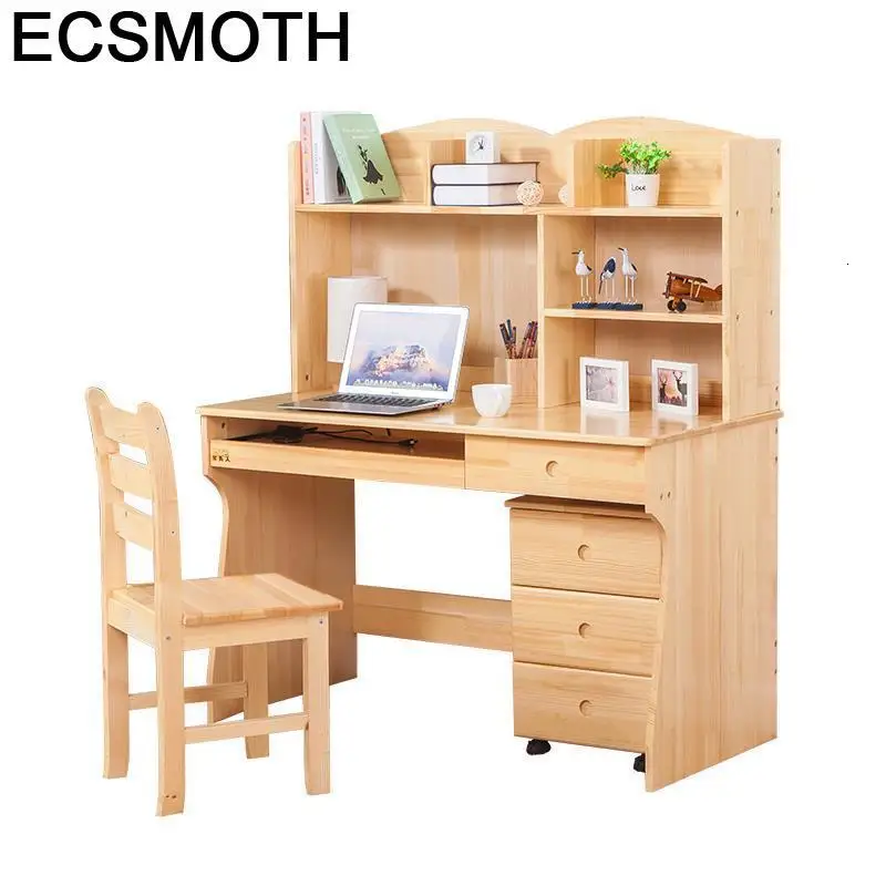 Scrivania Mesa Para Notebook Escritorio Mueble Tisch Vintage Wooden Tablo Computer Laptop Stand Desk Table With Bookshelf Laptop Desks Aliexpress
