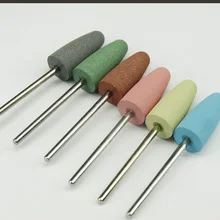 6 pièces/lot polisseuses en Silicone mèches de perceuse à ongles pour machine à manucure électrique pour lisser et polir de haute qualité(China)
