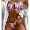 Peachtan Sexy pink swimwear women bathing suit Bandeau bikinis 2022 mujer Micro swimsuit female Push up two-piece suit summer ► Photo 3/6