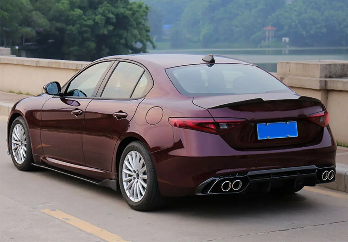 Углеродного волокна заднего бампера для Alfa Romeo Giulia 200 280 четырёхъядерный процессор LN исчерпывающим