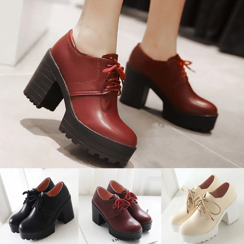 

Lovers Home Slippers Indoor Women Thick Heel Thick Bottom Ankle Boots Solid Platform Leather Pumps Shoes tenis feminino#1735