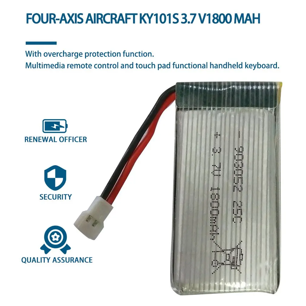 

KY101s Lithium Battery Long Standby Battery Four-axis Aircraft Lithium Battery Ky601s Accessories 3.7v 1800mAh