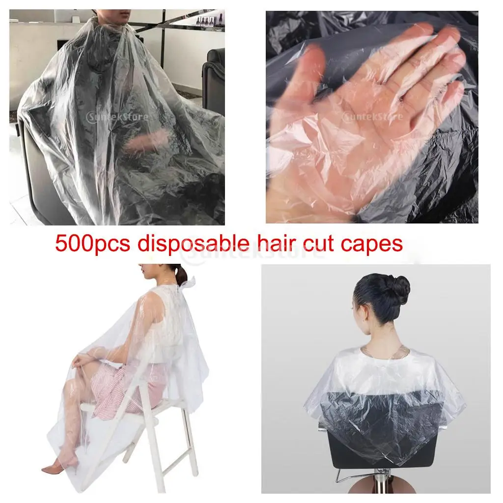 500 Disposable Hair Cutting Cape Gowns Barber Capes Cloth Apron Hairdressing
