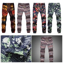 Классные модные мужские повседневные брюки с экзотическим узором хиппи мужские s высококачественные на завязках льняные Хлопковые Штаны-шаровары свободные штаны