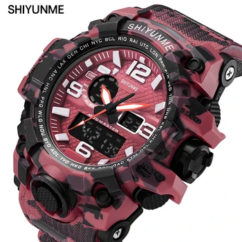

S SHOCK Men Sports Watches Luxury Brand Camouflage Military Watches Digital LED Waterproof Wristwatches Relogio Masculino