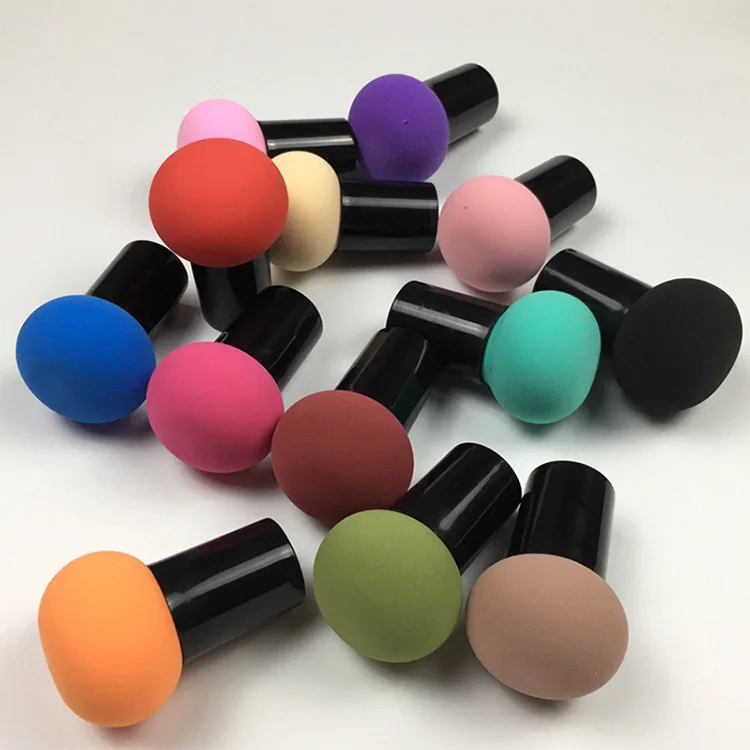 

Powder Puff Round Head Small Mushroom Head Powder Puff Hydrophilic Dry And Wet Dual Use Makeup Tools Color Random