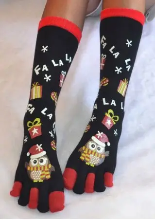 6 CANIS Christmas Socks Santa Claus Gift Kids Unisex Xmas Funny Toe Socks Men Women - Color: 6