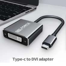 TYPE-C USB na DVI adapter obsługuje DVI-D i DVI-I w rozdzielczości 4k @ 30hz konwerter DVI kompatybilny z Apple New MacBook tanie i dobre opinie MSLFORCE Typ-usb C CN (pochodzenie) HDMI USB 3 1 15cm HV-010 Brak DVI monitor display 4k 3840*2160Hz Aluminum + ABS