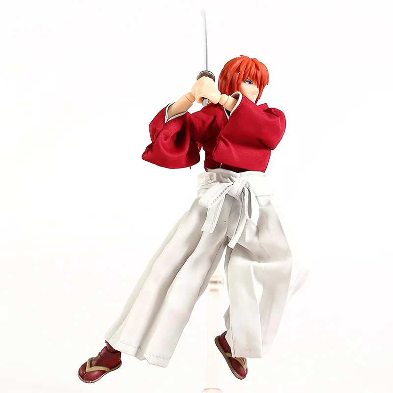 Rurouni Kenshin Himura Kenshin ПВХ фигурка Коллекционная модель игрушки(настоящая одежда