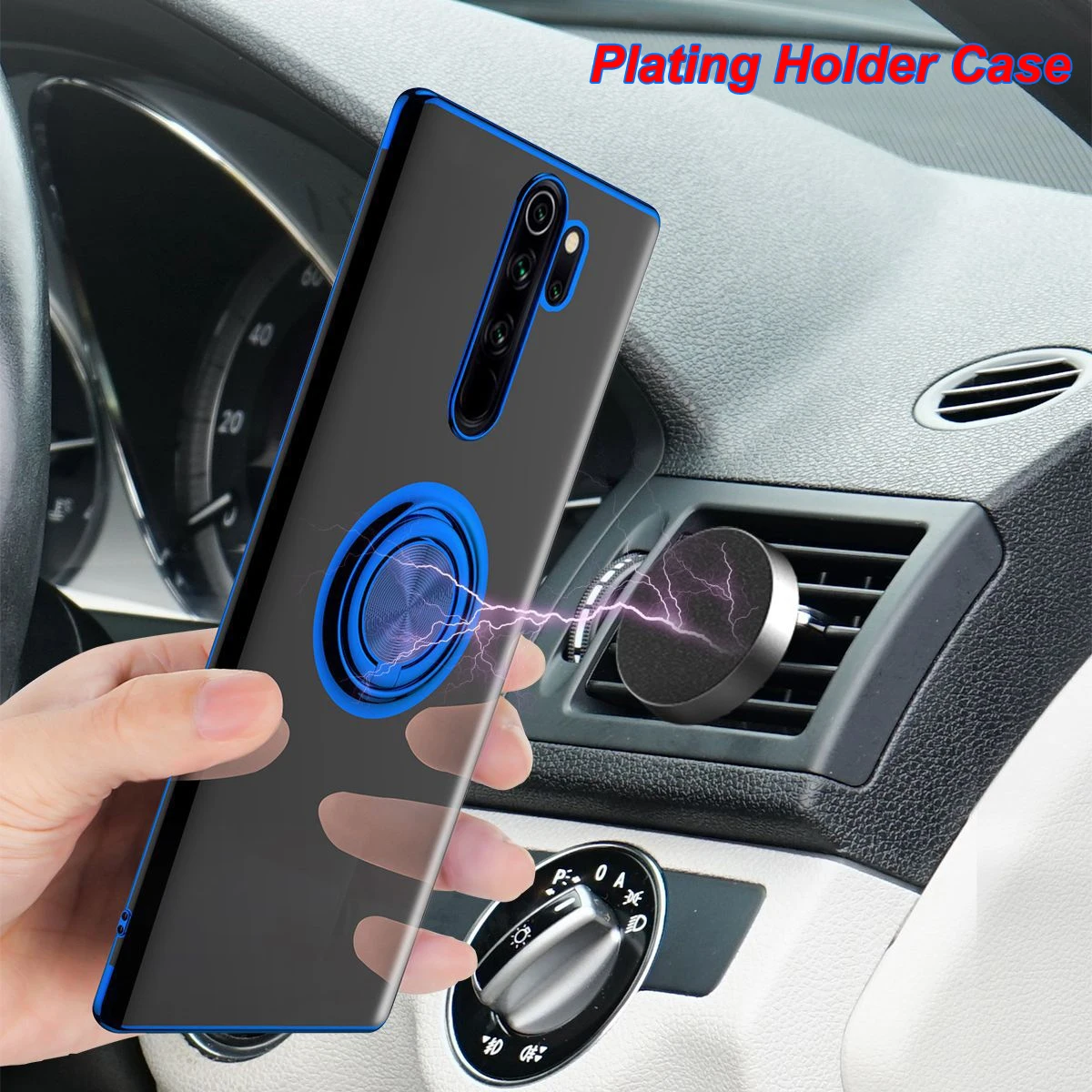 Чехол для Xiaomi Mi Redmi 9 Note 9S 8 Pro 8A 7A K30 K20 10X с роскошным покрытием и подставкой кольцо