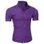 Мужская приталенная рубашка с коротким рукавом стильные официальные топы Мужские повседневные с коротким рукавом пуговицы для рубашки верхняя одежда однотонного размера плюс W3 - Цвет: Фиолетовый