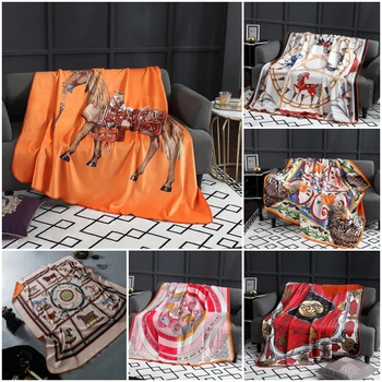 

Luxury House Printed Blanket Queen Size Throw Blanket Bedspread Car Travel Cover Blanket
