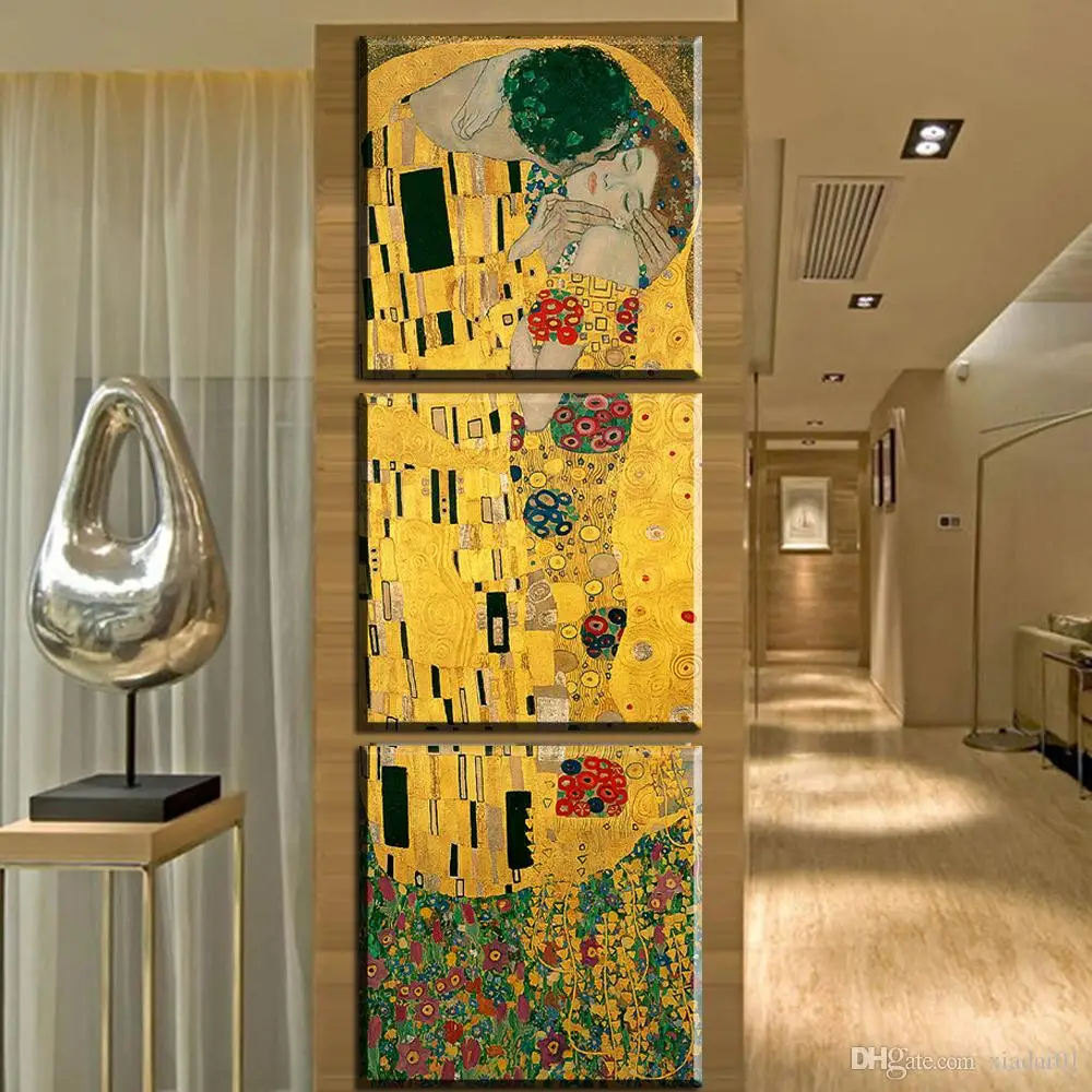 Abstract Gustav Klimt Kiss 