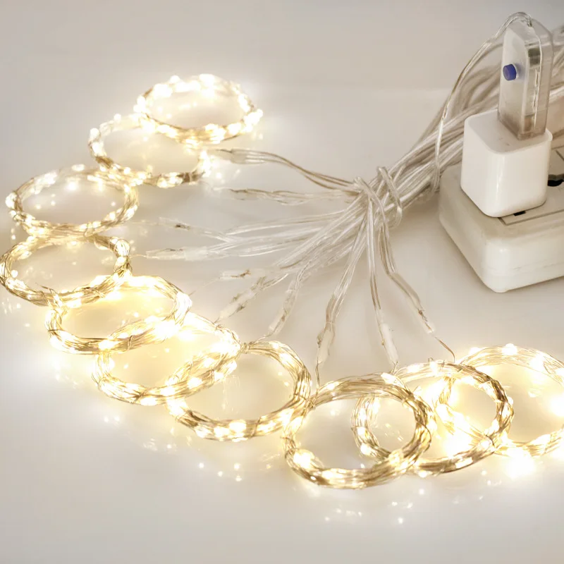 Рождественские украшения для дома гирлянда 3 м X 3 м 300 светодиодный USB пульт дистанционного управления медная проволочная гирлянда Новогоднее Рождественское украшение для дома