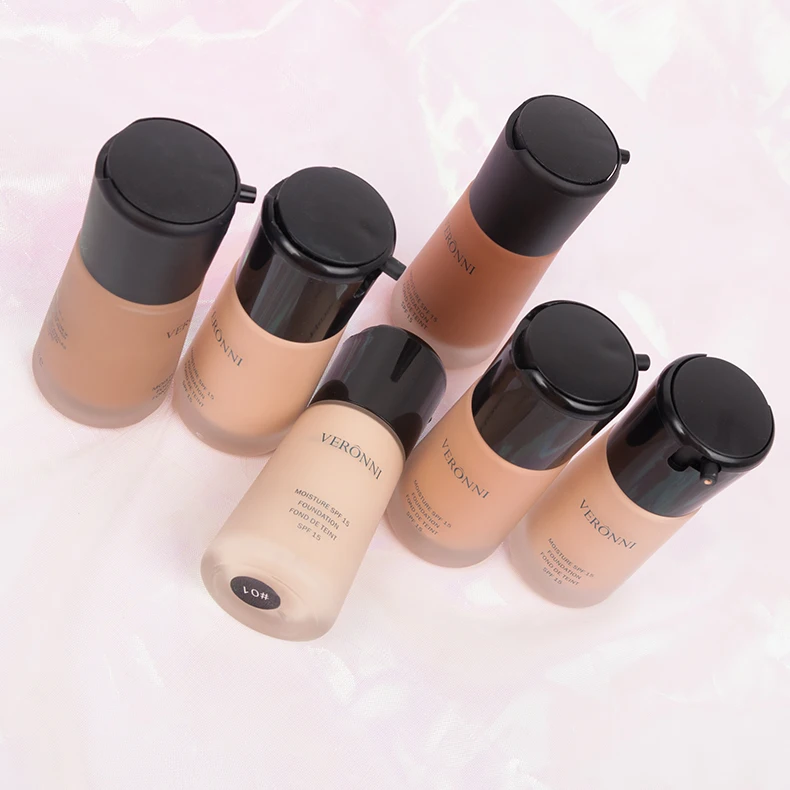 VERONNI отбеливающий натуральный Pro Nude Face Foundation Prime beauty увлажняющее средство для макияжа жидкое полное покрытие Корректирующее средство для лица базовый крем