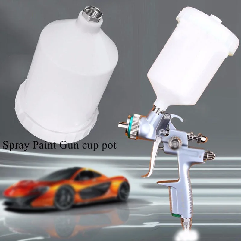 

Plastic Spray Paint Cup Sprayer Cup Air Gravity Feed Paint Spray Pot Thread Connector for Spray Gun Car Accesserories