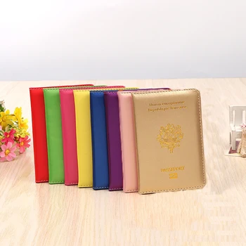 

France Travel Passport Holder Bag Multifunction Cheap Leather Fashion French Passport Cover Case Wallet for Men Women