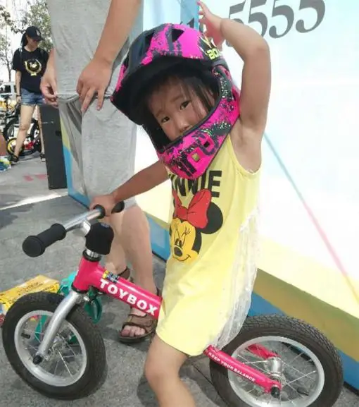 Kuulee Bolany Children's Helmets Full Covered Balance Bike Motocross Downhill Racing Kid Safety Integrally-molded Helmet