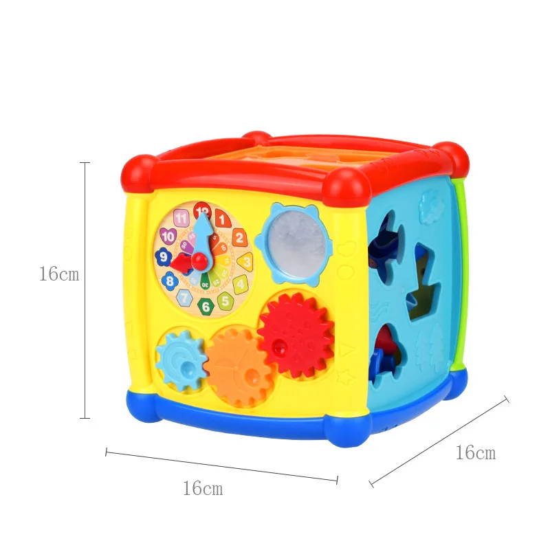 Children Multifunctional Learning Cube Toys KIDS Early Educational Clock Sort Six-side Box Puzzle Box Jouet Gift