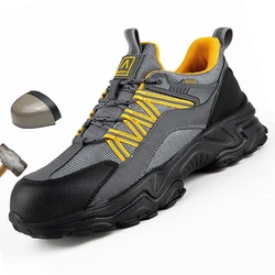 Nouvelles chaussures de sécurité pour hommes, bottes de travail à bout en acier Anti perforation, baskets de travail légères et respirantes, indestructibles 