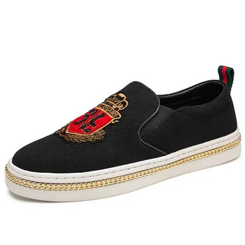 

2020 NewAmerican and European Net Red Three-dimensional Embroidered Light Luxury Loafers Fashion Shoes Brand Shoes Men High Qual