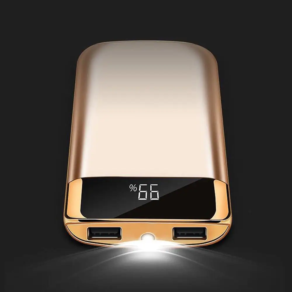 10000 мАч Внешний аккумулятор внешний повербанк 2 USB LED портативное зарядное