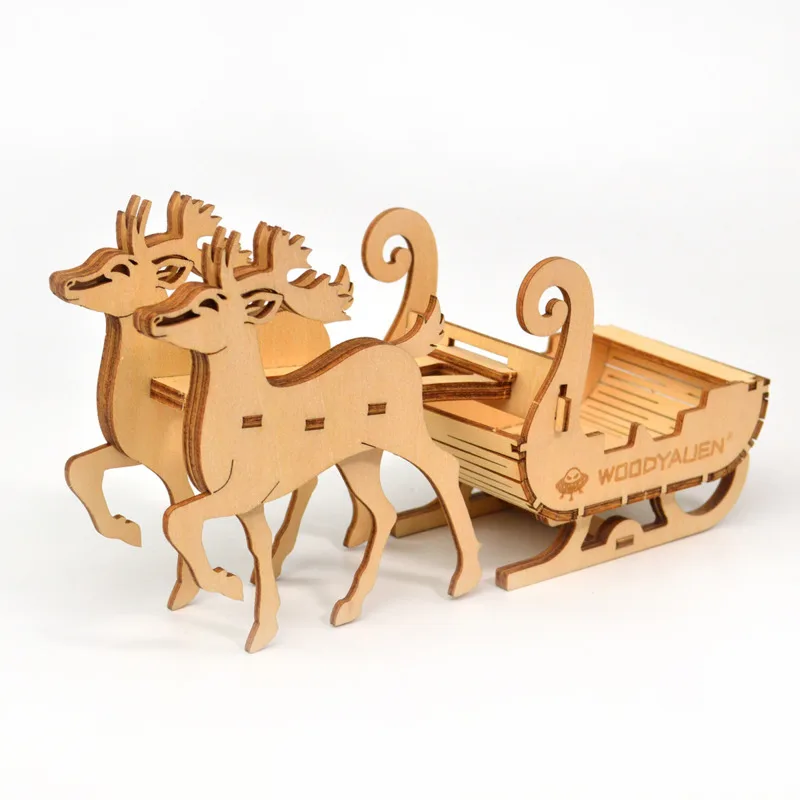 Лазерная резка DIY креативная модель транспорта игрушки 3D деревянная головоломка