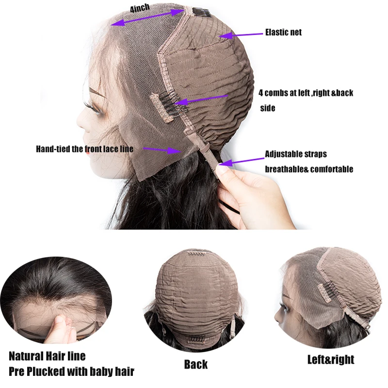Современное шоу человеческие волосы 13*4 свободные волнистые парики для черных женщин малазийские кружевные передние человеческие волосы парики высокое радио remy волосы парик
