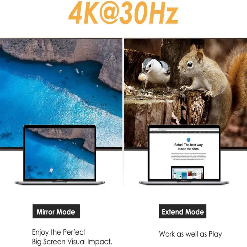 Type-C-HDMI Женский адаптер Mini Plug-and-play расширенный режим карты памяти
