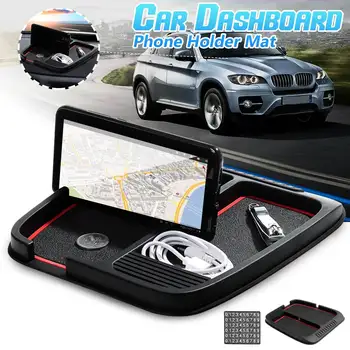 

Silicone Rubber Car Dashboard Panel Mat Phone Mount Holder Temporary Parking Card Phone Number Sticker Holder Anti-Slip Mat