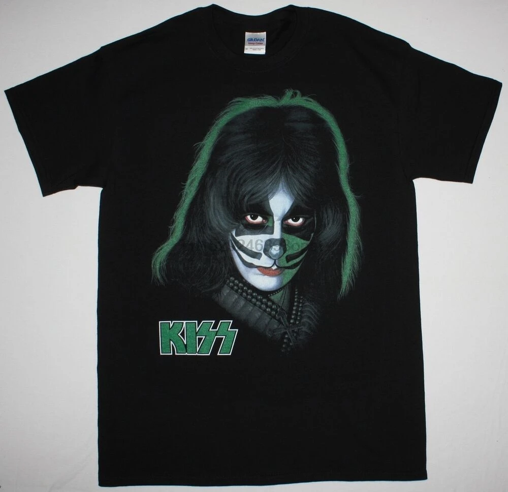 Черная футболка KISS PETER CRISS жесткий рок DOKKEN DAVID LEE ROTH VINNIE VINCENT | Мужская одежда